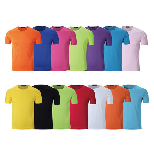 T-Shirt, Tee. Quick Dry Material. Polyester or Microfiber material. Round Neck.