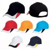 6 Panel Cotton Brush Sport Cap (3 Tone)