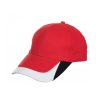 6 Panel Cotton Brush Sport Cap (3 Tone)